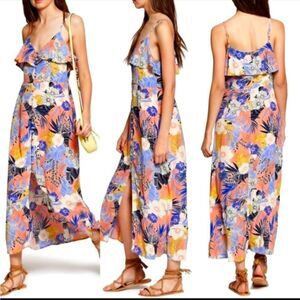 SANCTUARY | Isabella Tropicana Papaya Love Floral Maxi Dress Women’s Size XS